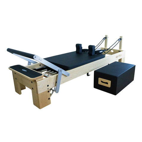 M8-Pro Maple Wood Pilates Reformer with Sitting Box
